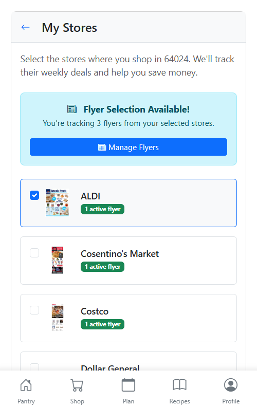 Store flyers in light mode